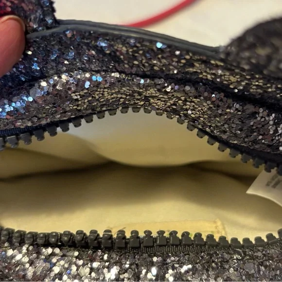 Crewcuts Purse Bag Emoji Rabbit Bunny Silver Glitter Shimmer Small - Picture 3 of 6